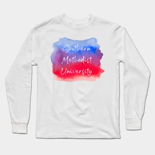 SMU Watercolor Long Sleeve T-Shirt